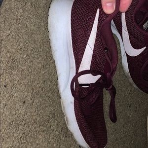 Burgundy Nike shoes